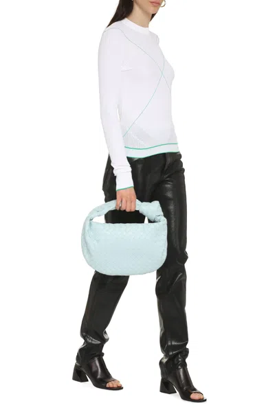 Bottega Veneta Contrasting Seams Sweater In White