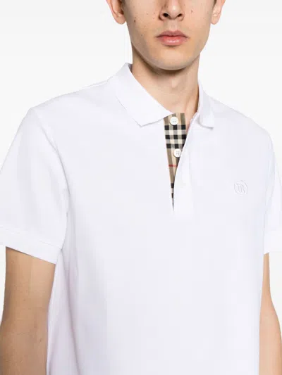 Burberry Eddie Shirt With Short Sleeves And Collar In White