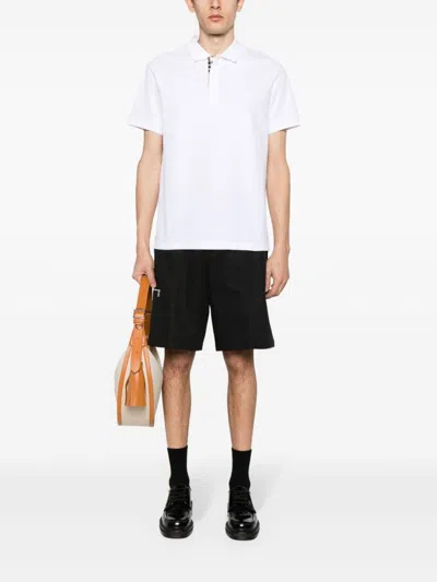 Burberry Eddie Shirt With Short Sleeves And Collar In White