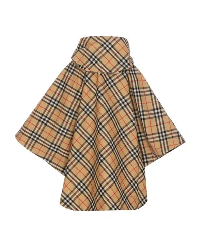 Burberry St Cady Cape - Xs/s M/l In Brown