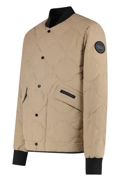Canada Goose Quilted Reversible Jacket Zippered Pockets In Neutral