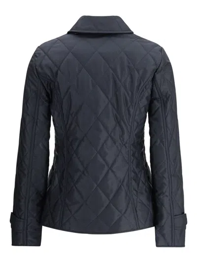 Burberry Women Quilted Jacket In Blue