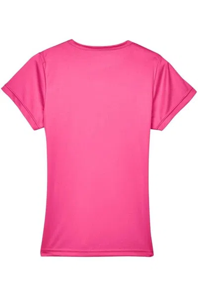 Ultraclub Women's Cool & Dry Sport Performance Interlock T-shirt In Pink