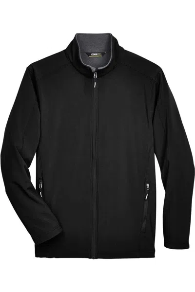 Core365 Tall Cruise Two-layer Fleece Bonded Softshell Jacket In Black