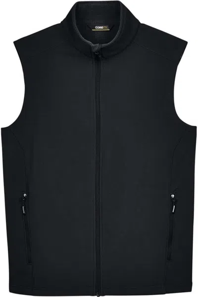 Core365 Cruise Two-layer Fleece Bonded Soft Shell Vest In Black