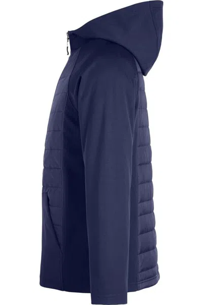 Core365 Techno Lite Hybrid Hooded Jacket In Blue