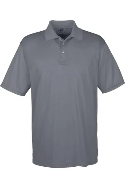 Ultraclub Cool & Dry Sport Performance Interlock Polo In Gray
