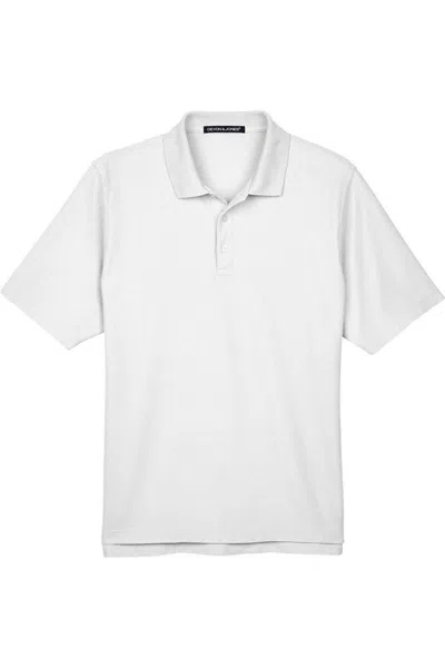Devon & Jones Crownlux Performance Tall Plaited Polo In White
