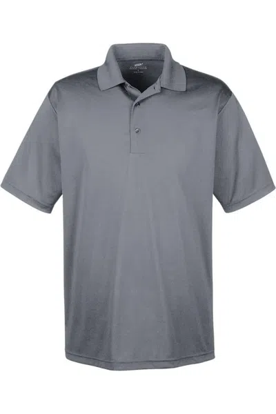 Ultraclub Cool & Dry Sport Performance Interlock Polo In Gray