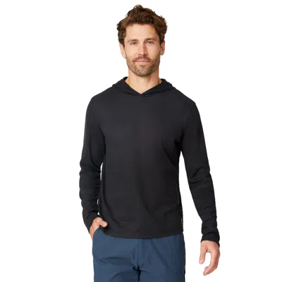 Free Country Men's Sueded Pique Long Sleeve Hoodie In Black