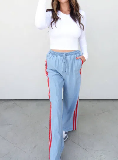 So Me Track Pant In Denim In Multi