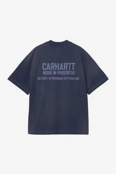 Carhartt Wip Ss Distance Tshirt In Blue