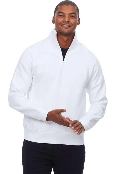 Threadfast Apparel Ultimate Fleece Quarter-zip Sweatshirt In White
