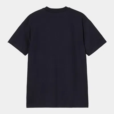 Carhartt Wip Ss Solar Chrome C-logo Tshirt In Blue