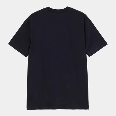 Carhartt Wip Ss Solar Chrome Script Tshirt In Black