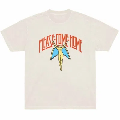 Please Come Home Men's  Angel Tee In Off White In White