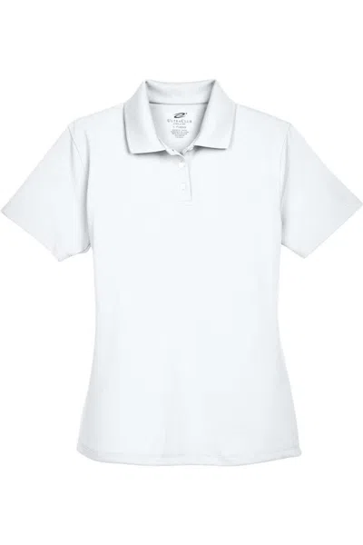 Ultraclub Women's Cool & Dry Stain-release Performance Polo In White