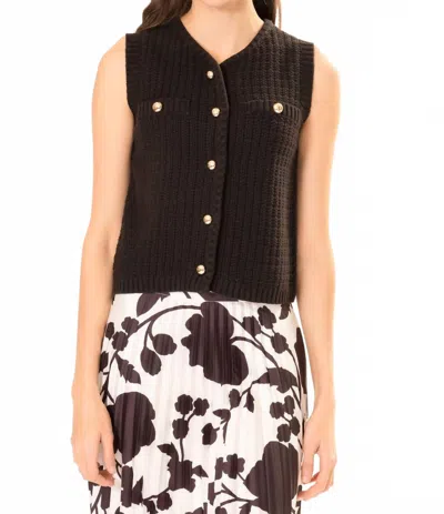 Area Stars Pru Sleeveless Knit Top In Black In Black