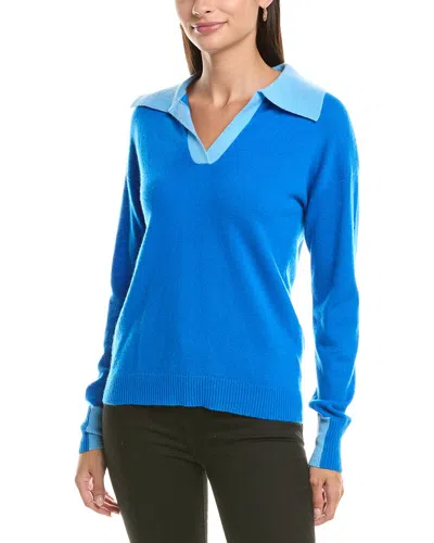 Incashmere Polo Cashmere Sweater In Blue