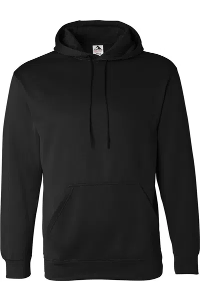 Augusta Sportswear Wicking Fleece Hooded Sweatshirt In Black