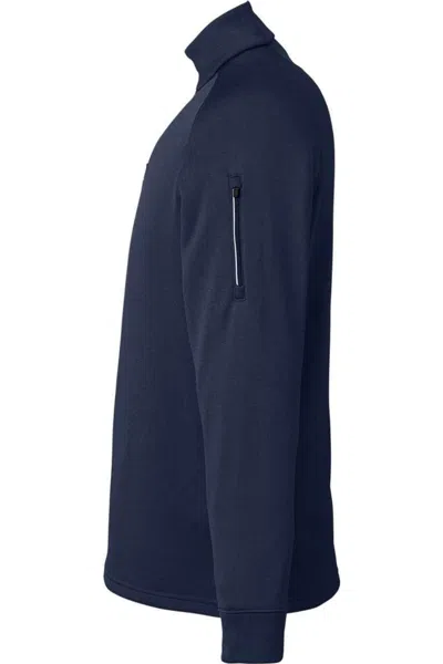 Core365 Fusion Chromasoft Fleece Quarter-zip Pullover In Blue