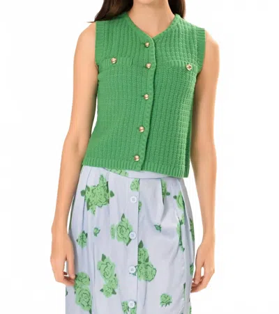 Area Stars Pru Sleeveless Knit Top In Green In Green