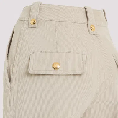 Celine Cargo Pants With Flared Leg And Pockets In White