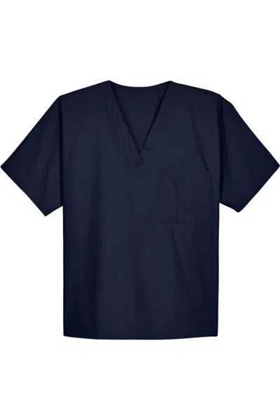 Harriton Restore Scrub Top In Blue