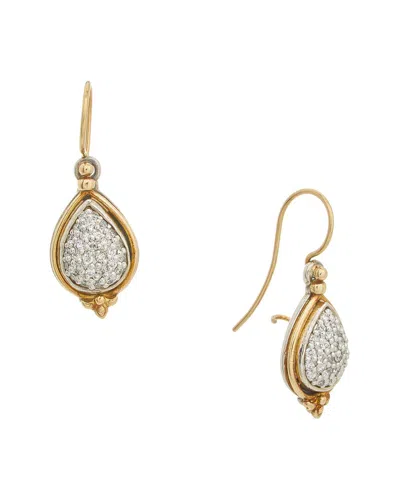 Konstantino Silver & 18k 0.58 Ct. Tw. Diamond Earrings In Gold