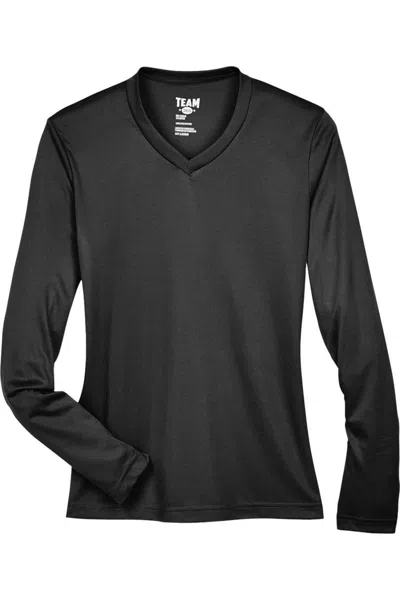 Team 365 Women's Zone Performance Long Sleeve T-shirt In Black