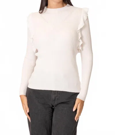 Area Stars Labo Knit Long Sleeve Top In White In White
