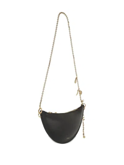 Chloé Icons Mini Halfmoon Bag In Blue