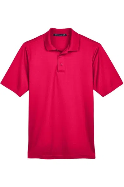 Devon & Jones Crownlux Performance Address Mlange Polo In Red
