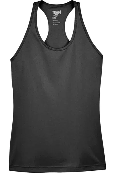 Team 365 Women's Zone Performance Racerback Tank In Black