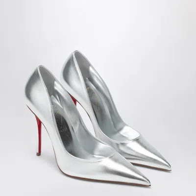 Christian Louboutin Miss Z Pumps In Silver Laminated Nappa Leather Women In Silver