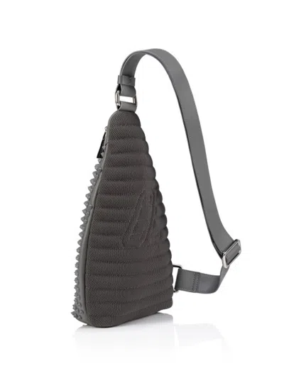 Christian Louboutin Men Funky Leather Crossbody Pack In Gray