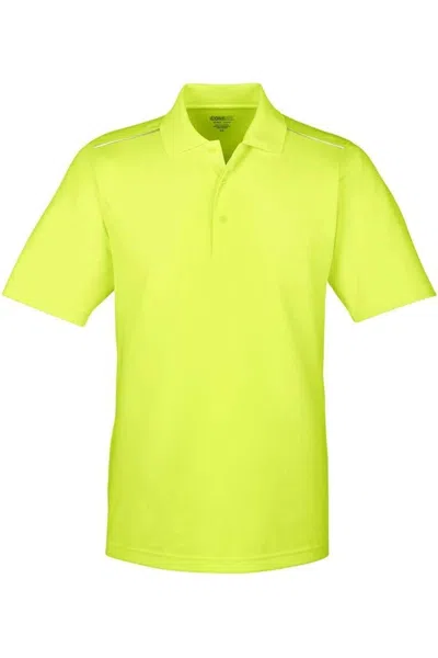 Core365 Radiant Performance Piqu Polo Withreflective Piping In Green