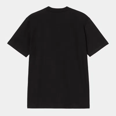 Carhartt Wip Ss Solar Chrome C-logo Tshirt In Black