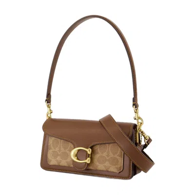 Coach Tabby 26 Signature Coated Canvas Tan Brown Shoulder Bag In Brown