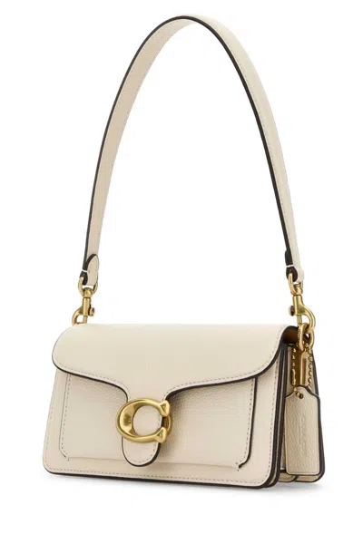 Coach Ivory Leather Tabby 20 Shoulder Bag In White