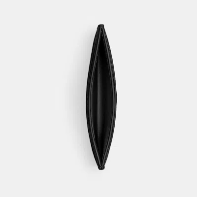 Coach Polished Pebble Leather Essential Card C In Black
