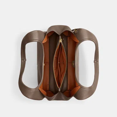 Coach Polished Pebble Leather Lana Shoulder Ba In Gray