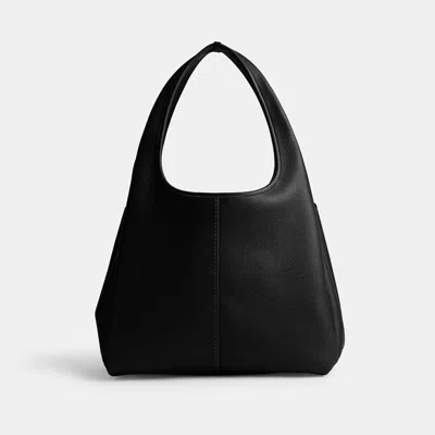 Coach Lane Grained Leather Shoulder Bag In Black