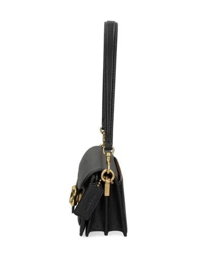 Coach Polished Pebble Leather Tabby Shoulder B In Black