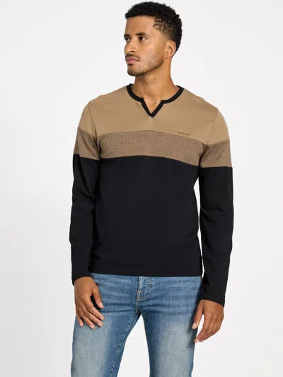 Guess Factory Stetson Split Long-sleeve Tee In Multi