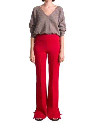 Apiece Apart Hana Pull On Full Flare Pants In Deep Red In Red