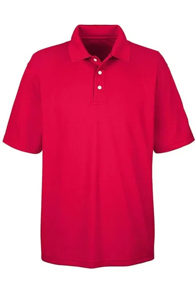 Ultraclub Cool & Dry Stain-release Performance Polo In Red