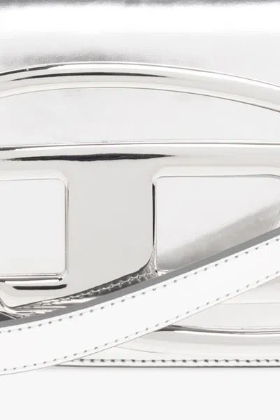 Diesel 1dr Shoulder Bag In Mirrored Leather Color Silver