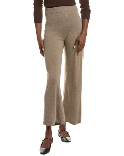 Weekend Max Mara Tennis Knit Wool-blend Trouser In Brown