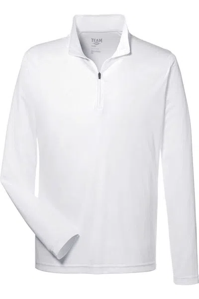 Team 365 Zone Performance Quarter-zip Pullover In White